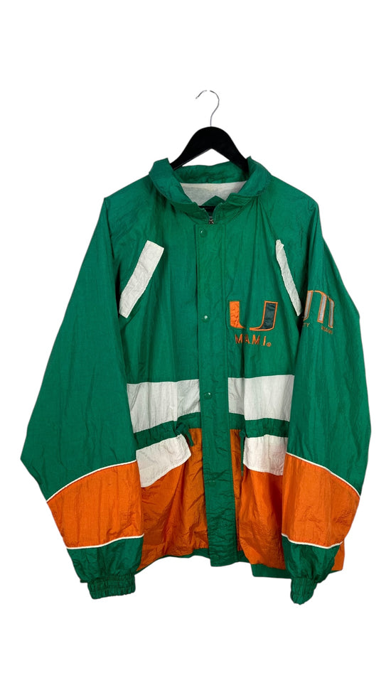 VTG Miami Hurricanes Conic Enterprise Windbreaker Sz XL