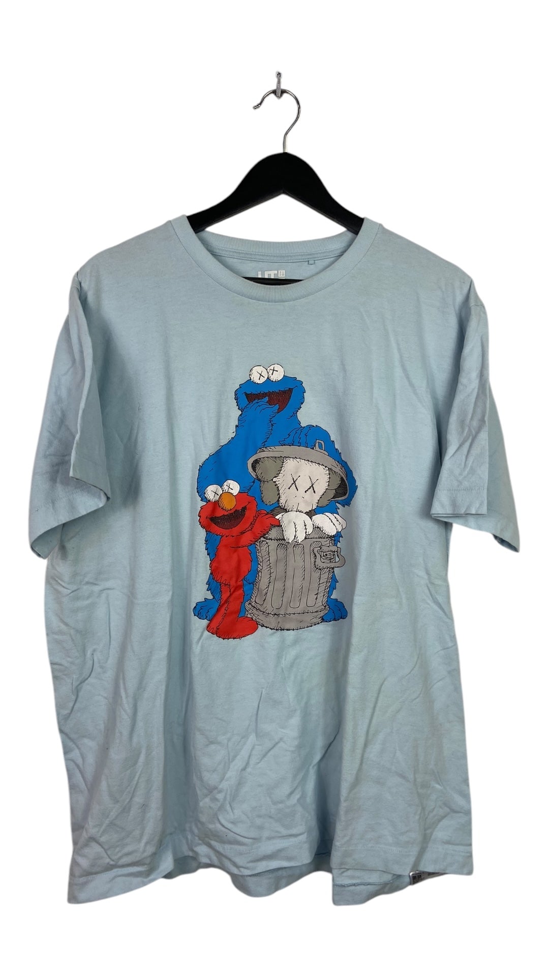 Uniqlo Kaws Sesame Street Baby Blue Tee Sz XL