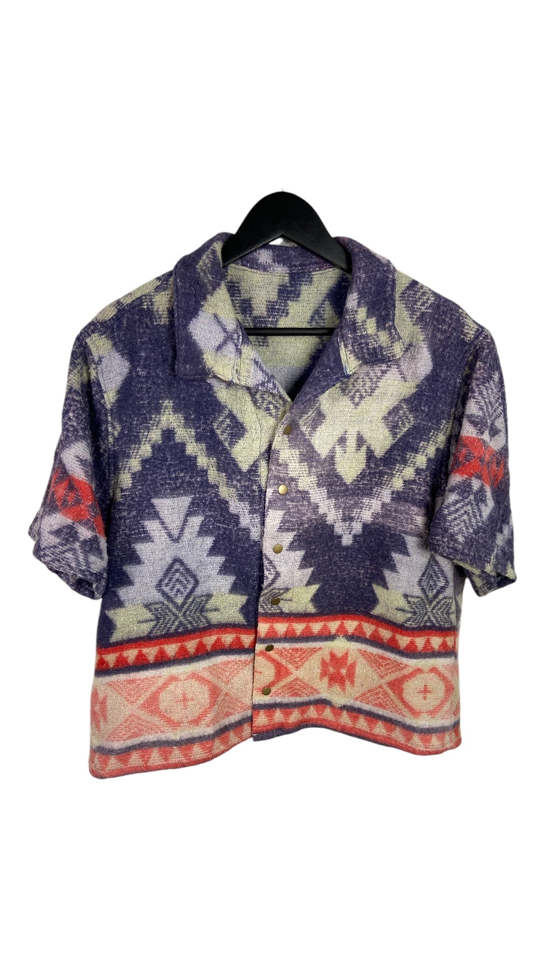 VTG Reworked Purple Southwestern Button Up Shirt by David Turner Sz Med