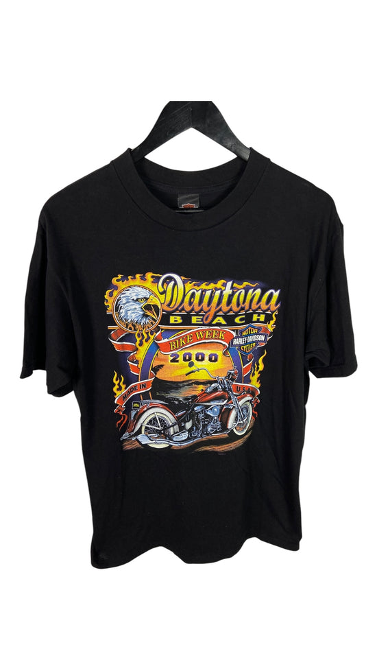 VTG 2000 Harley Davidson Bike Week Flame Tee Sz Large