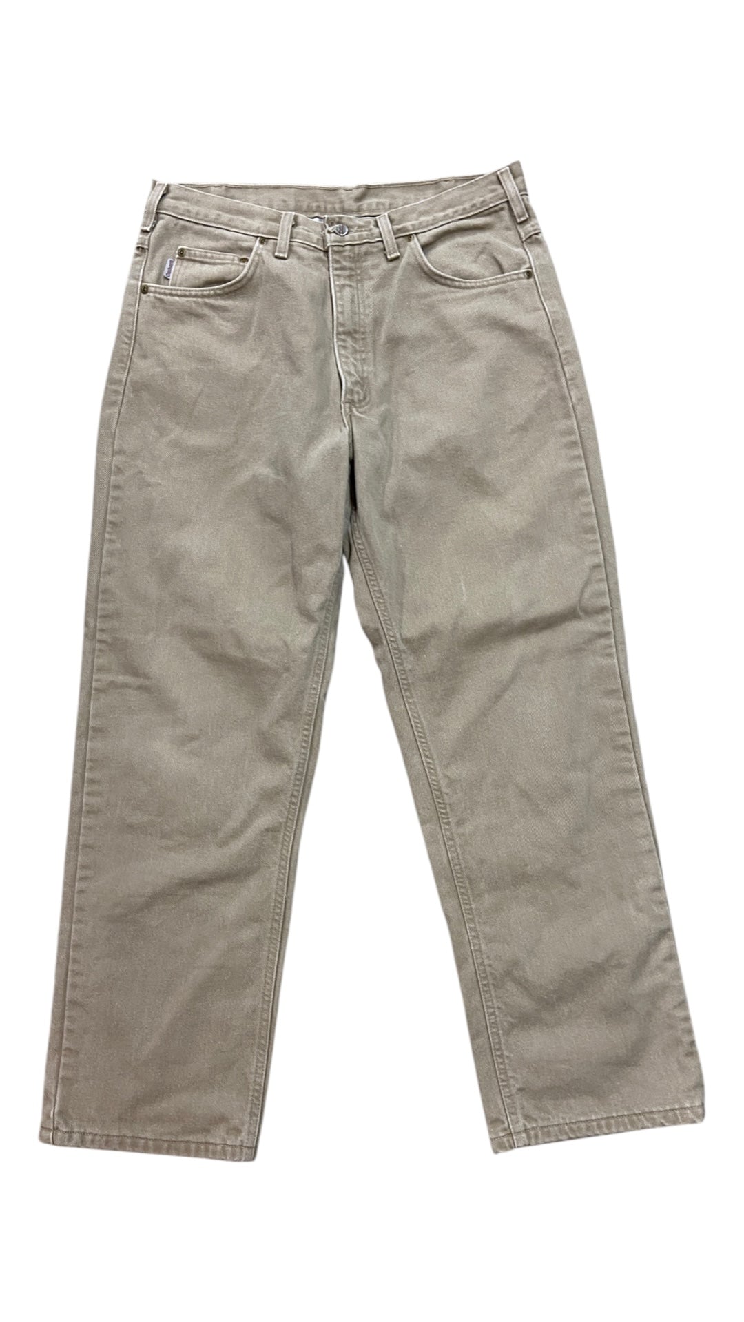 Y2K Carhartt Tan Thermal Lined Straight Leg Pants Sz 34x30