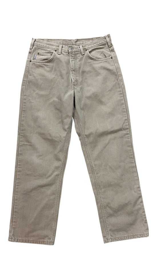 Y2K Carhartt Tan Thermal Lined Straight Leg Pants Sz 34x30