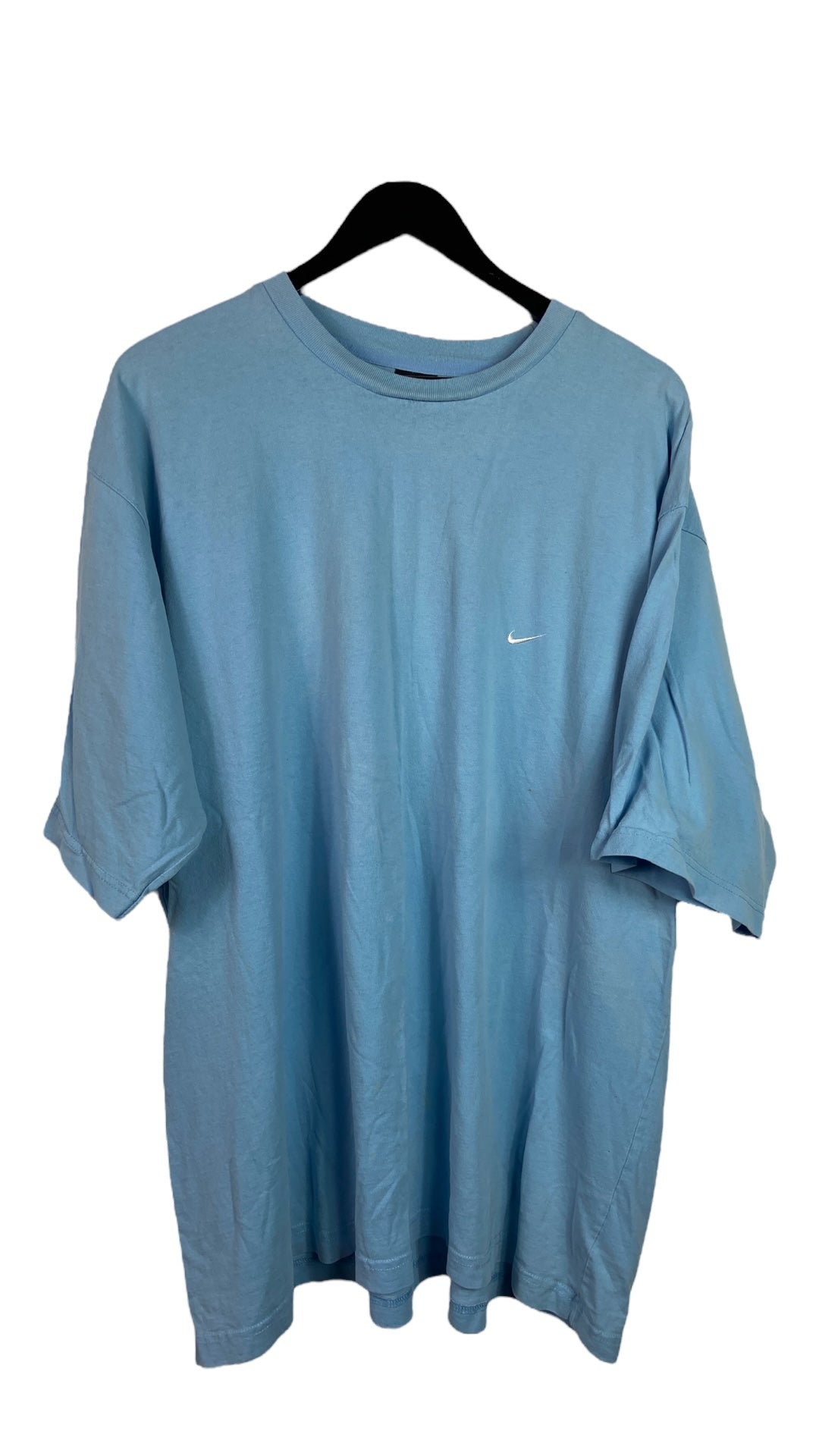 VTG Nike Baby Blue Mini Check Tee Sz 3XL