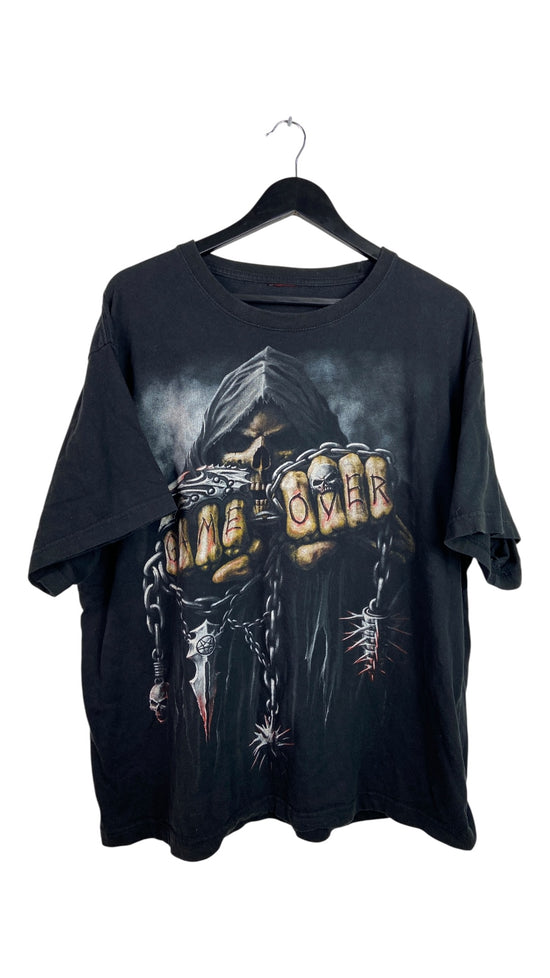 Y2K Game Over You Lose Skull Tee Sz XL/2XL