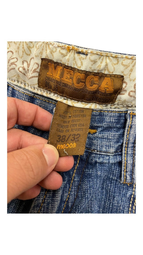 Y2K Mecca Embroidered Jeans Sz 38x32