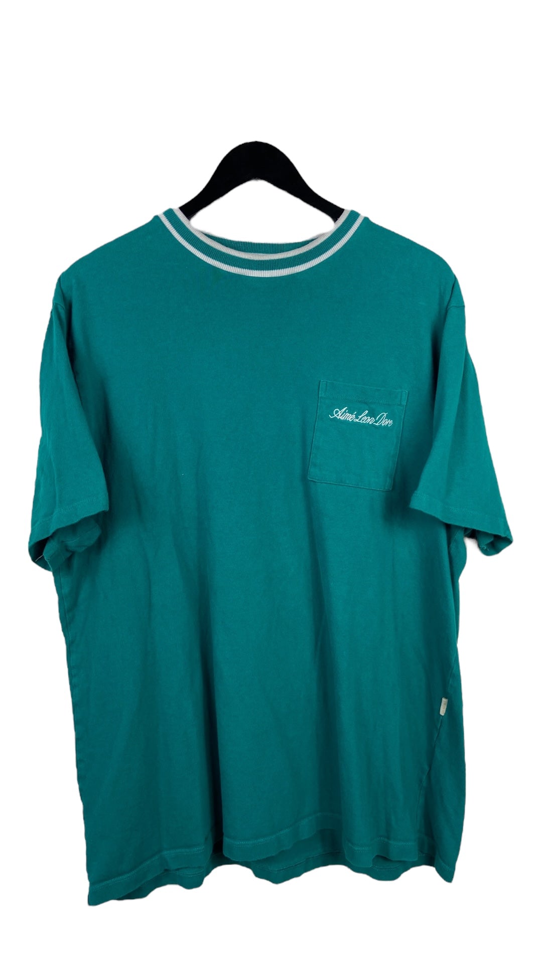 Aime Leon Dore Green Ringer Tee Sz XL/2XL
