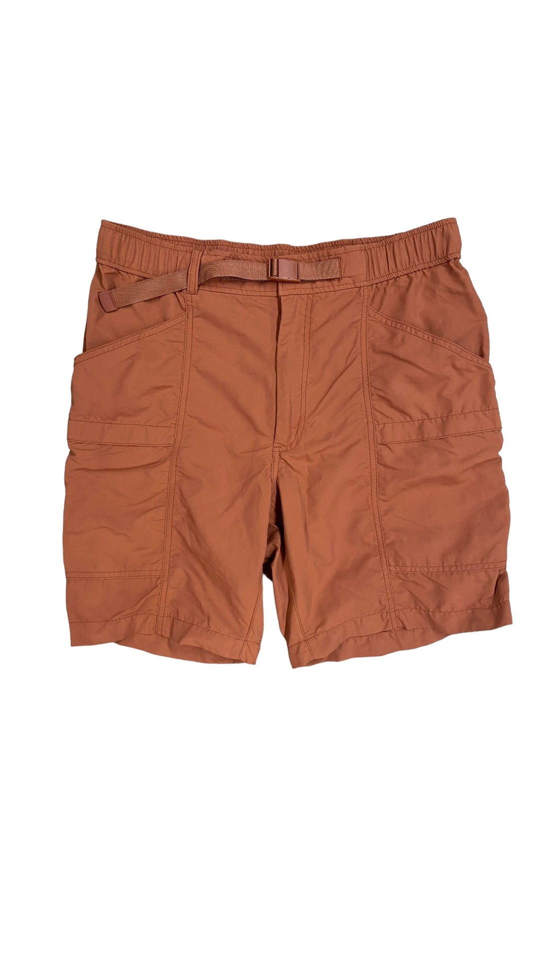 Uniqlo Belted Geared Burnt Orange Shorts Sz 34x8