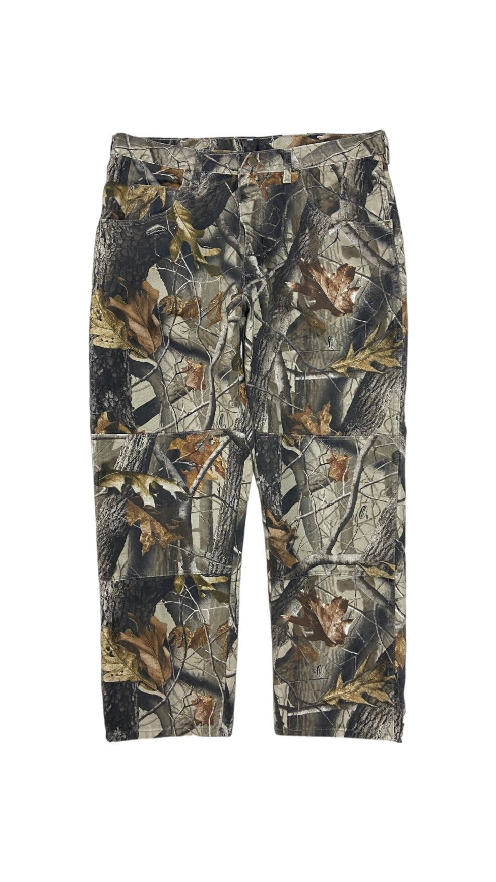 Y2K Camo Wrangler Realtree Hardwood Double Knee Pants Sz 38x30