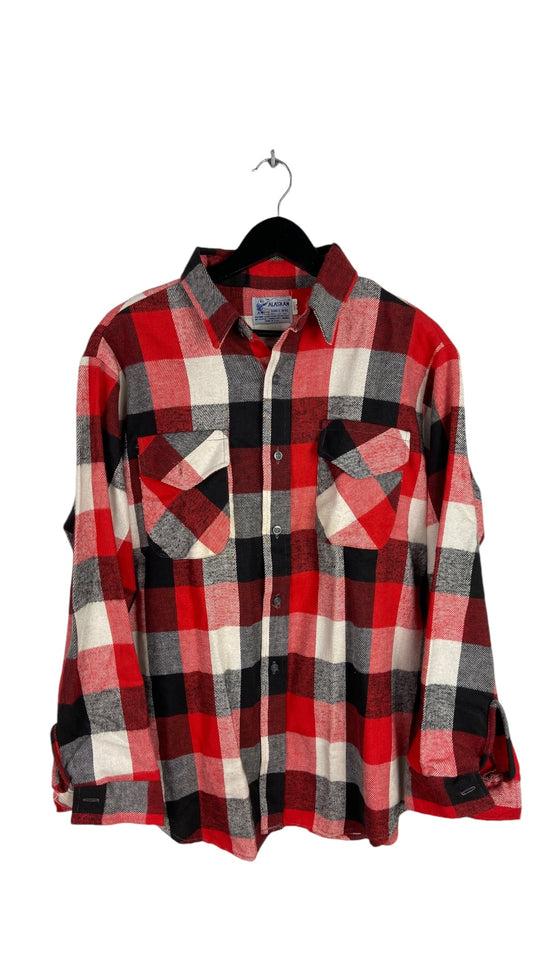 VTG The Alaskan Red Flannel Button Up Shacket Sz XL