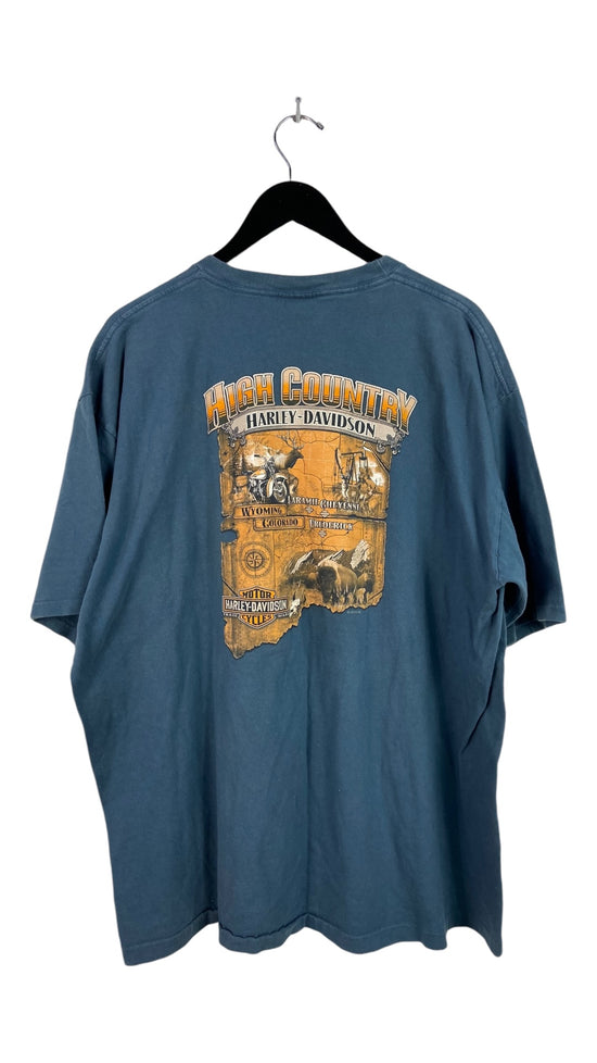 Harley Davidson High Country Wyoming Navy Tee Sz XXL