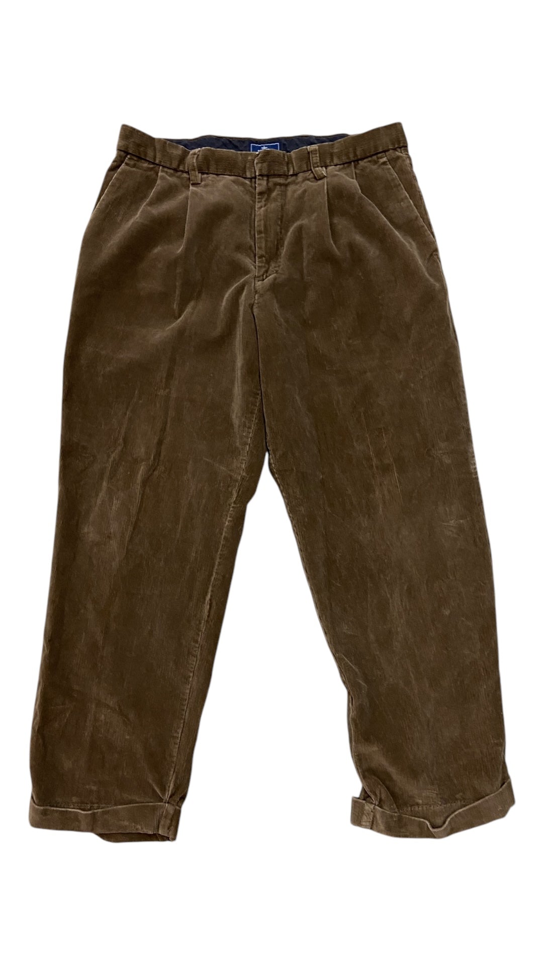 Y2K Dockers Wide Leg Brown Corduroy Pants Sz 36x29