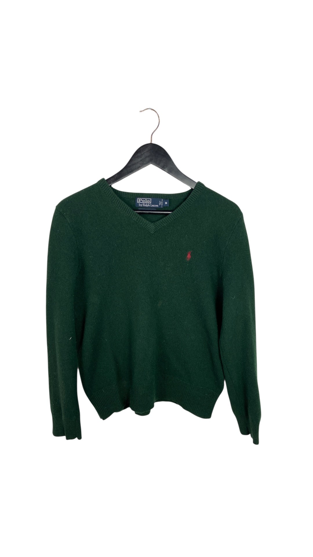 VTG Polo Ralph Lauren Green Wool Sweater Sz M