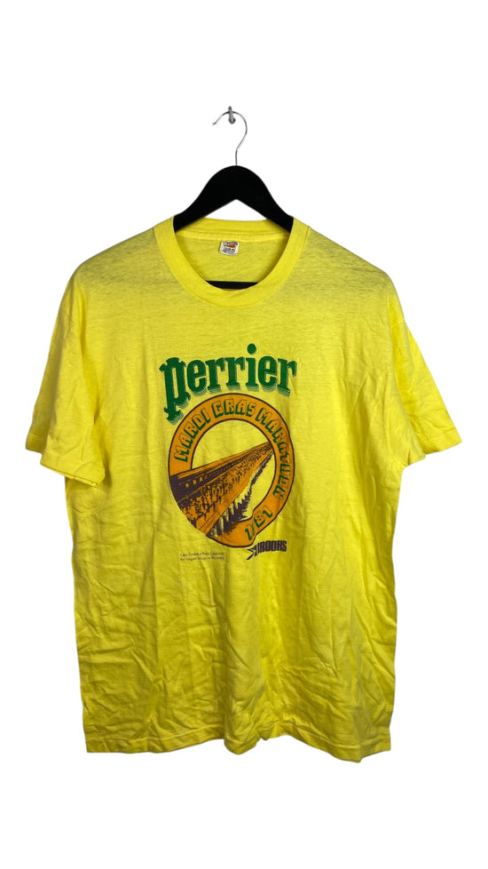 VTG 1981 Perrier Mardi Gras Marathon Tee Sz L