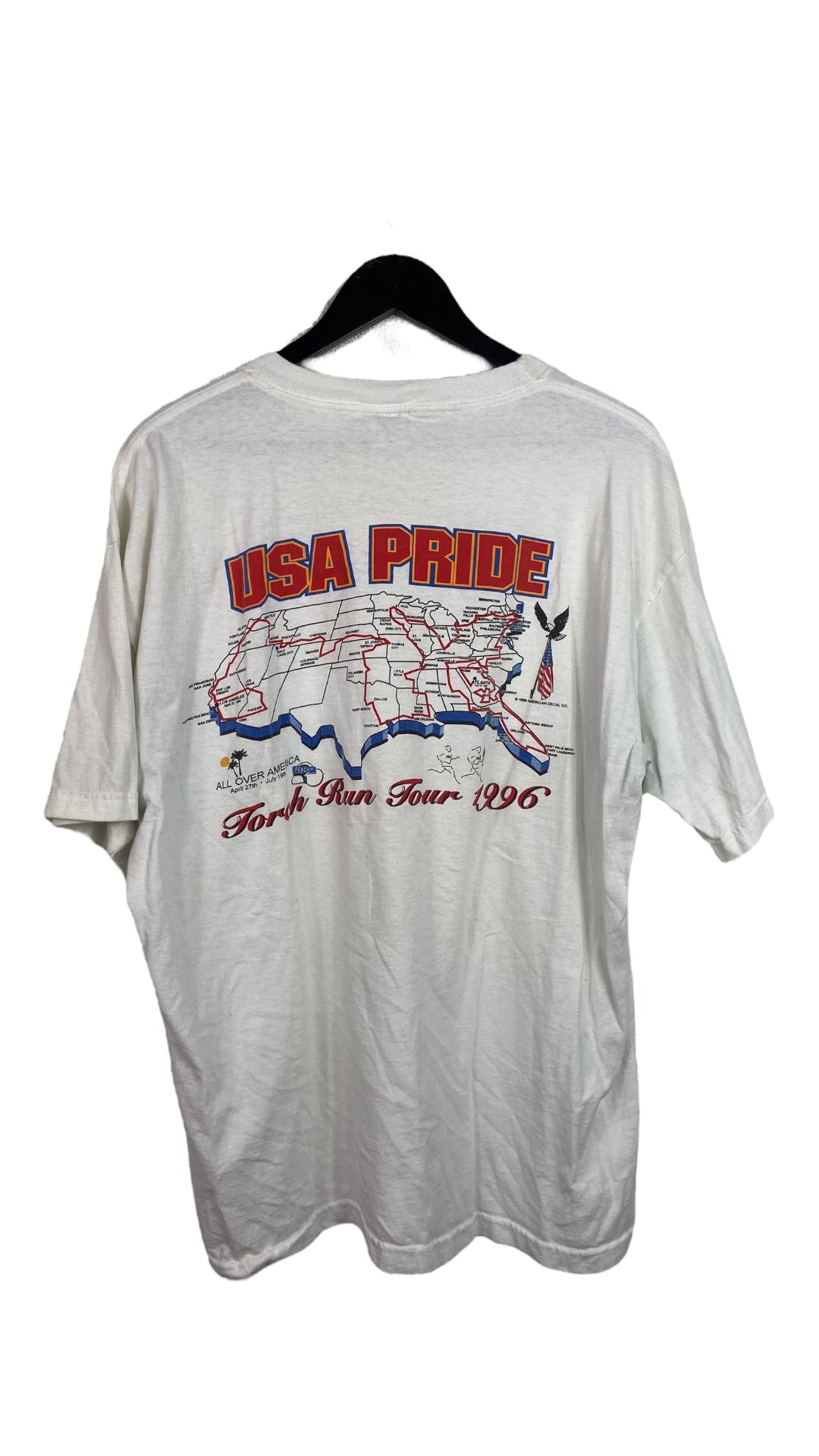 VTG Olympic 1996 Torch Run Tour Tee Sz XL
