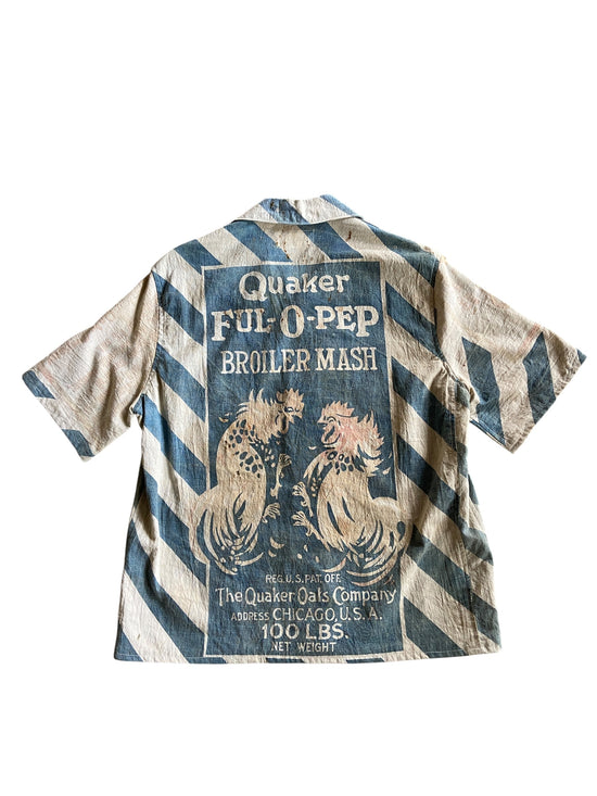 Reworked Boilermash Sack Feed Button Up by david turner Size L