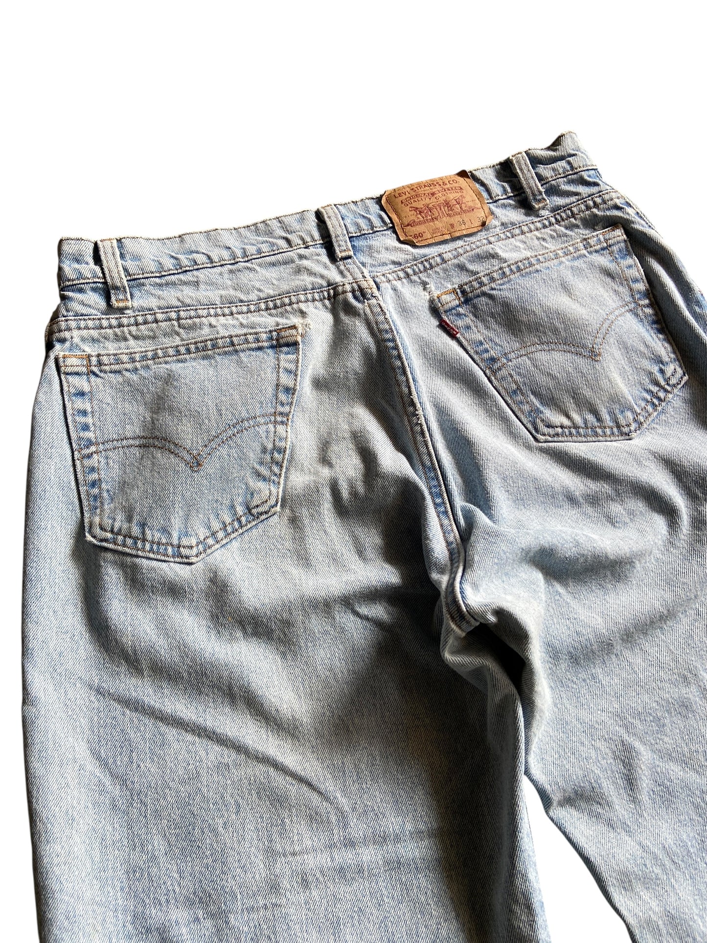 VTG Levis 560 Light Wash Denim Jeans Sz 36x31