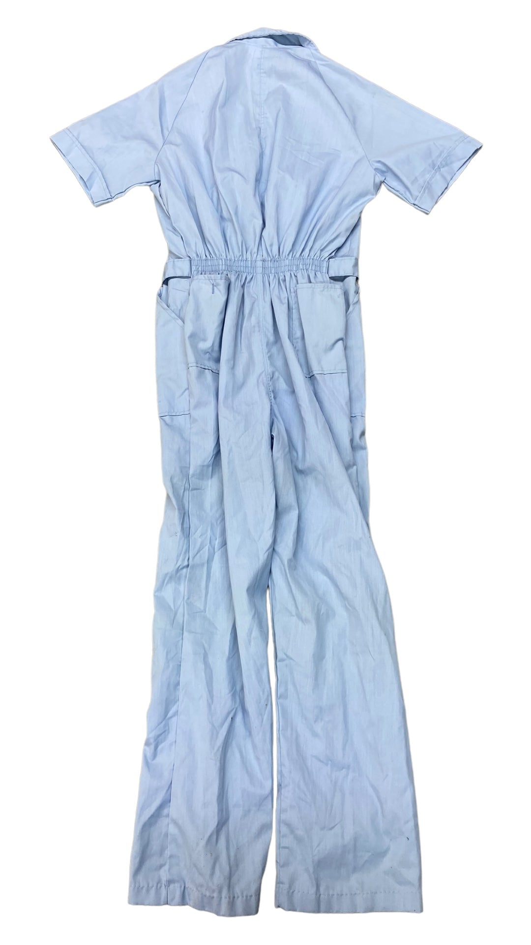 VTG Tom Cat Baby Blue Mechanic's Coveralls Sz M