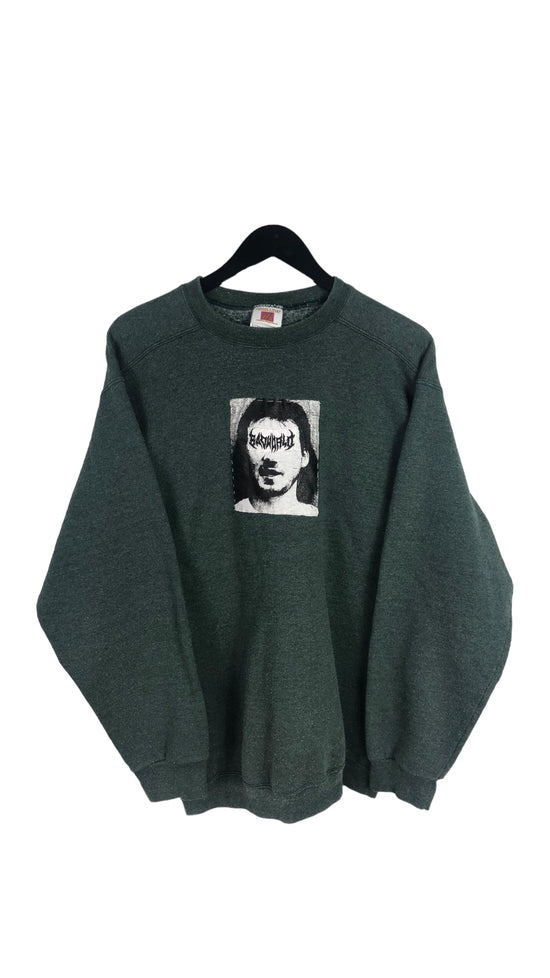 VTG Reworked Bandworldanarchy Green Crewneck Sz L