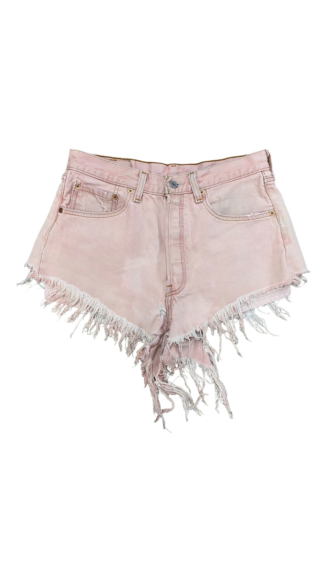 VTG Levi's 501  Pink Denim Shorts Sz 28x3