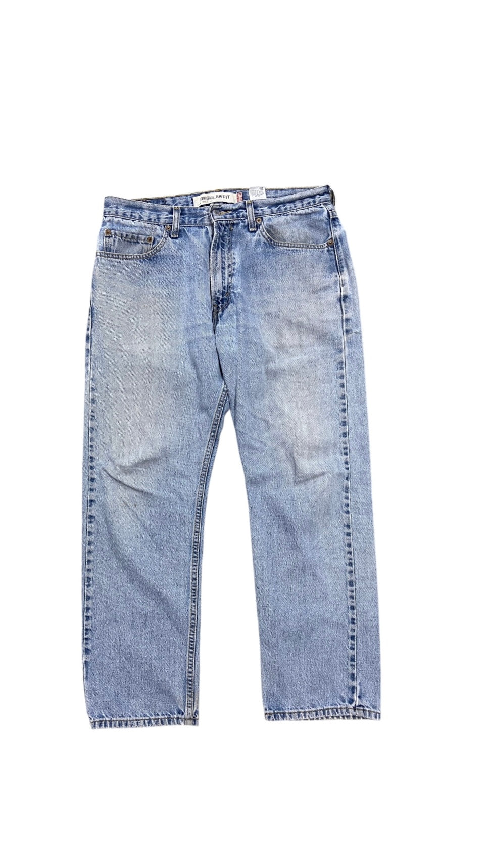 Y2K Levi's 505 Straight Leg Light Wash Denim Jeans Sz 34x30