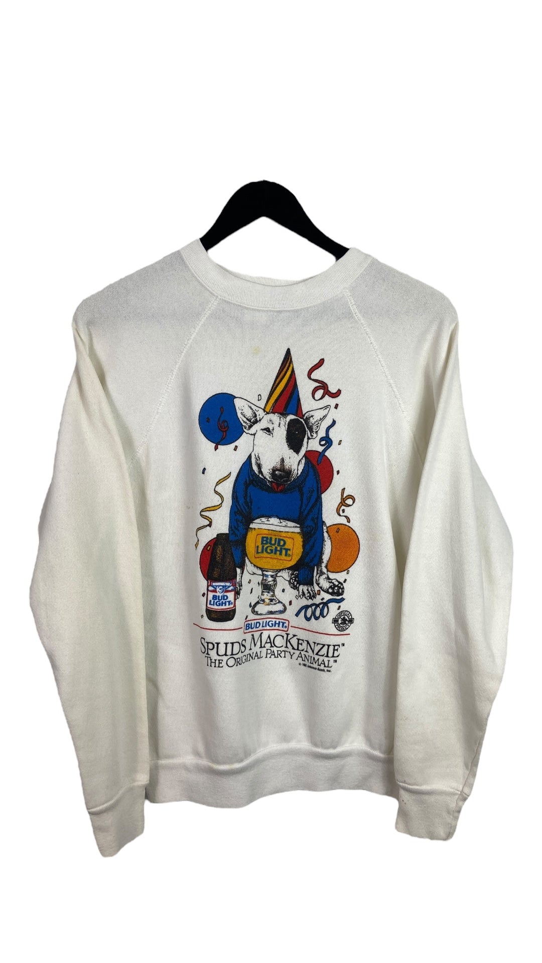 VTG Bud Light Spuds Mackenzie Sweater Sz XS