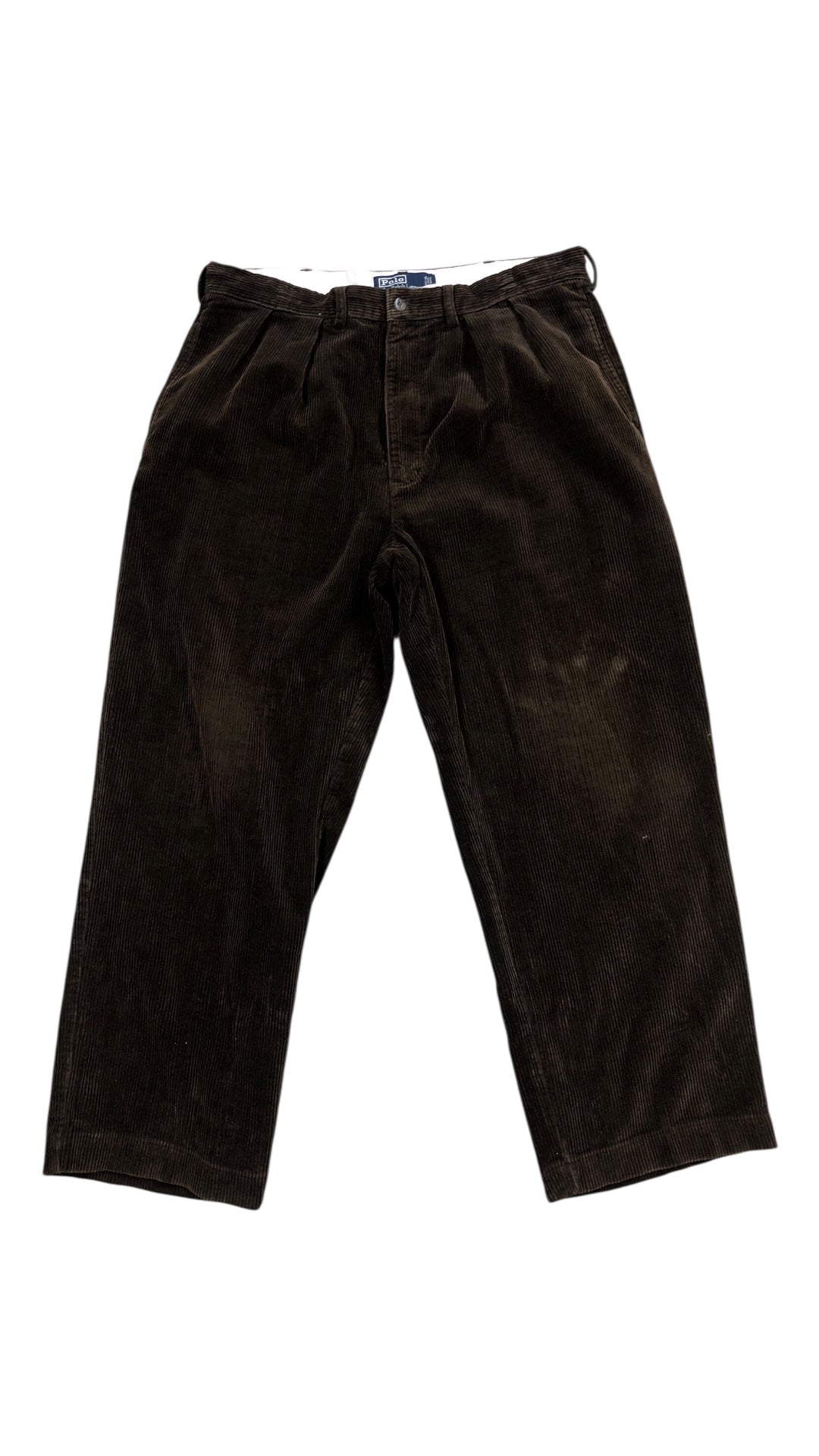 VTG Polo Ralph Lauren Brown Corduroy Pants Sz 36x28