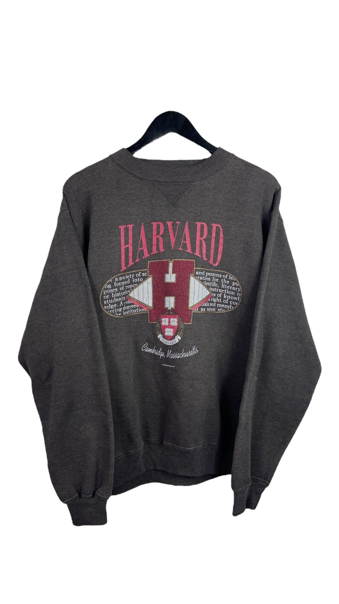 VTG Harvard Big H Sweatshirt Sz L