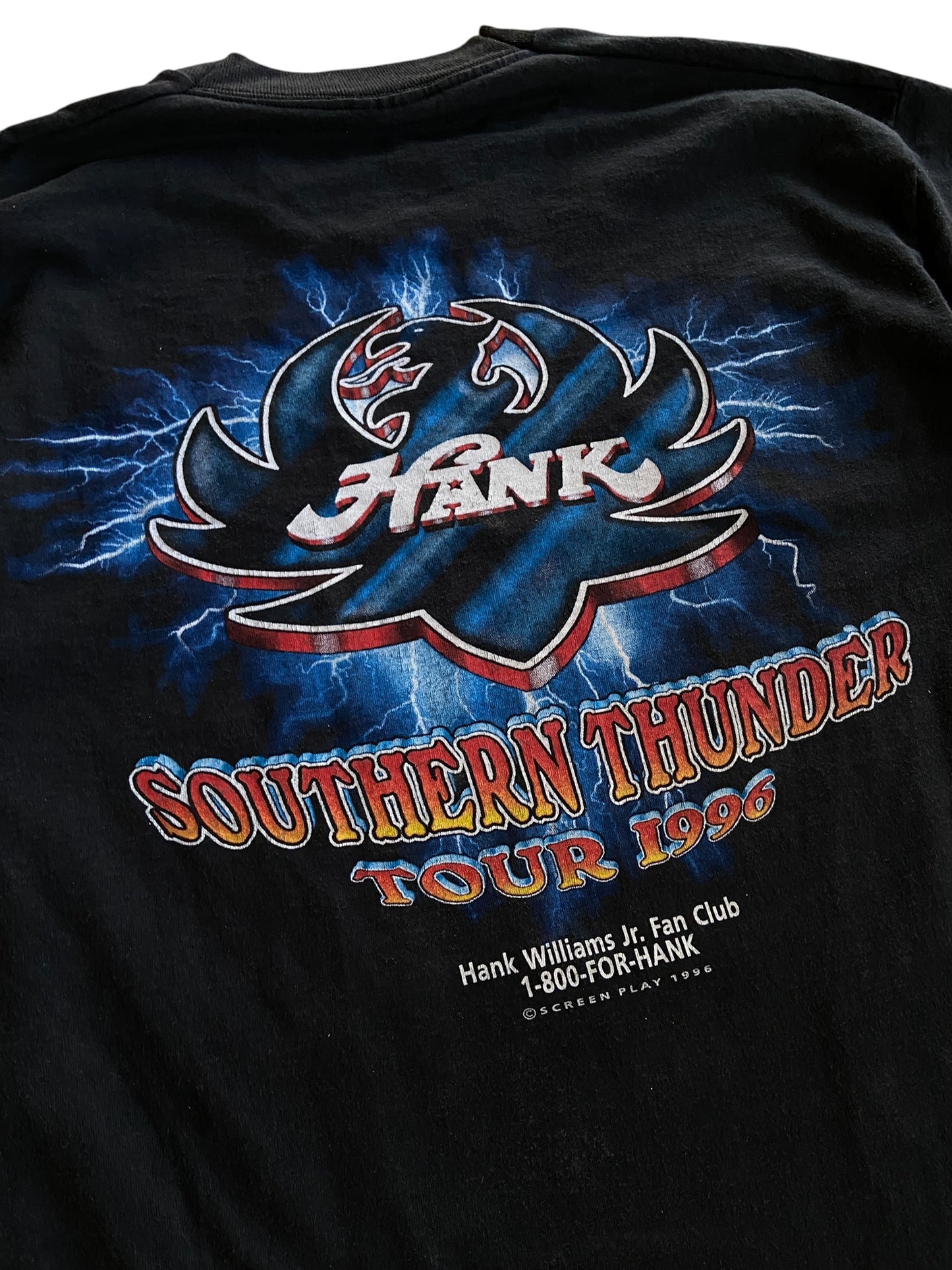 VTG Hank Williams Jr. Southern Thunder Tour Tee Sz L
