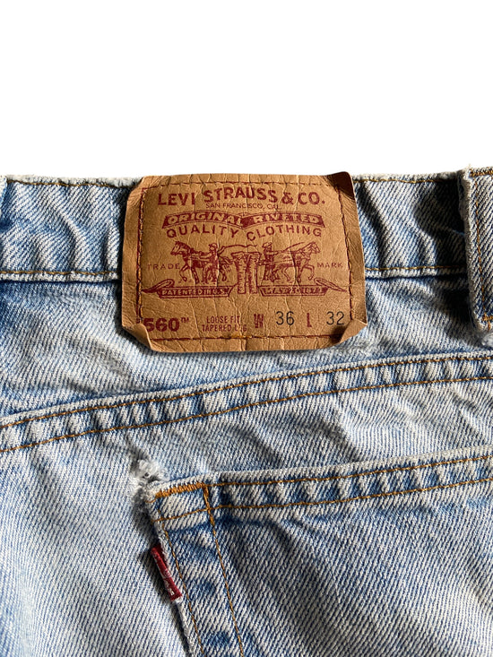 VTG Levis 560 Light Wash Denim Jeans Sz 36x31