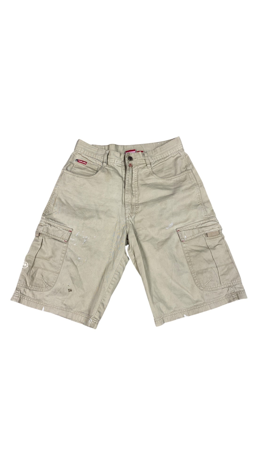Y2K Ecko Unltd Khaki Cargo Shorts Sz 32"