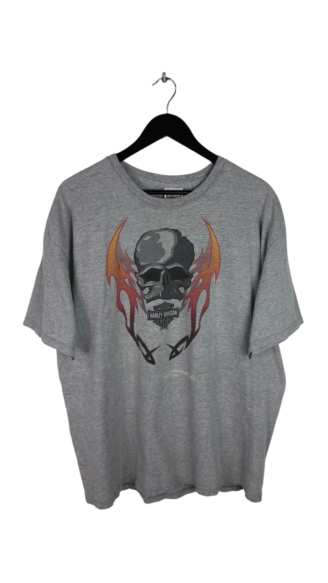 Y2K Harley Davidson Texas Skull Grey Tee Sz XL