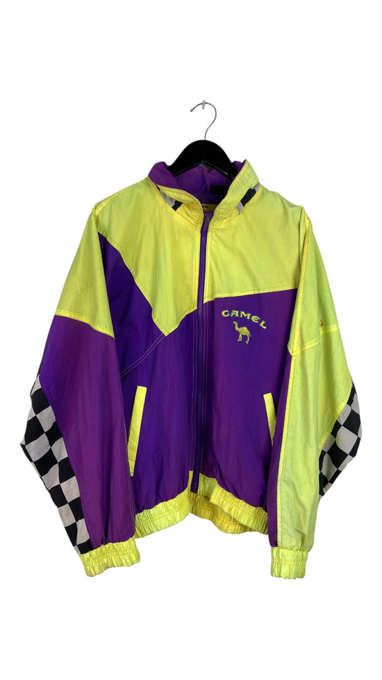 VTG Camel Smokin Joes Racing Windbreaker Jacket Sz L