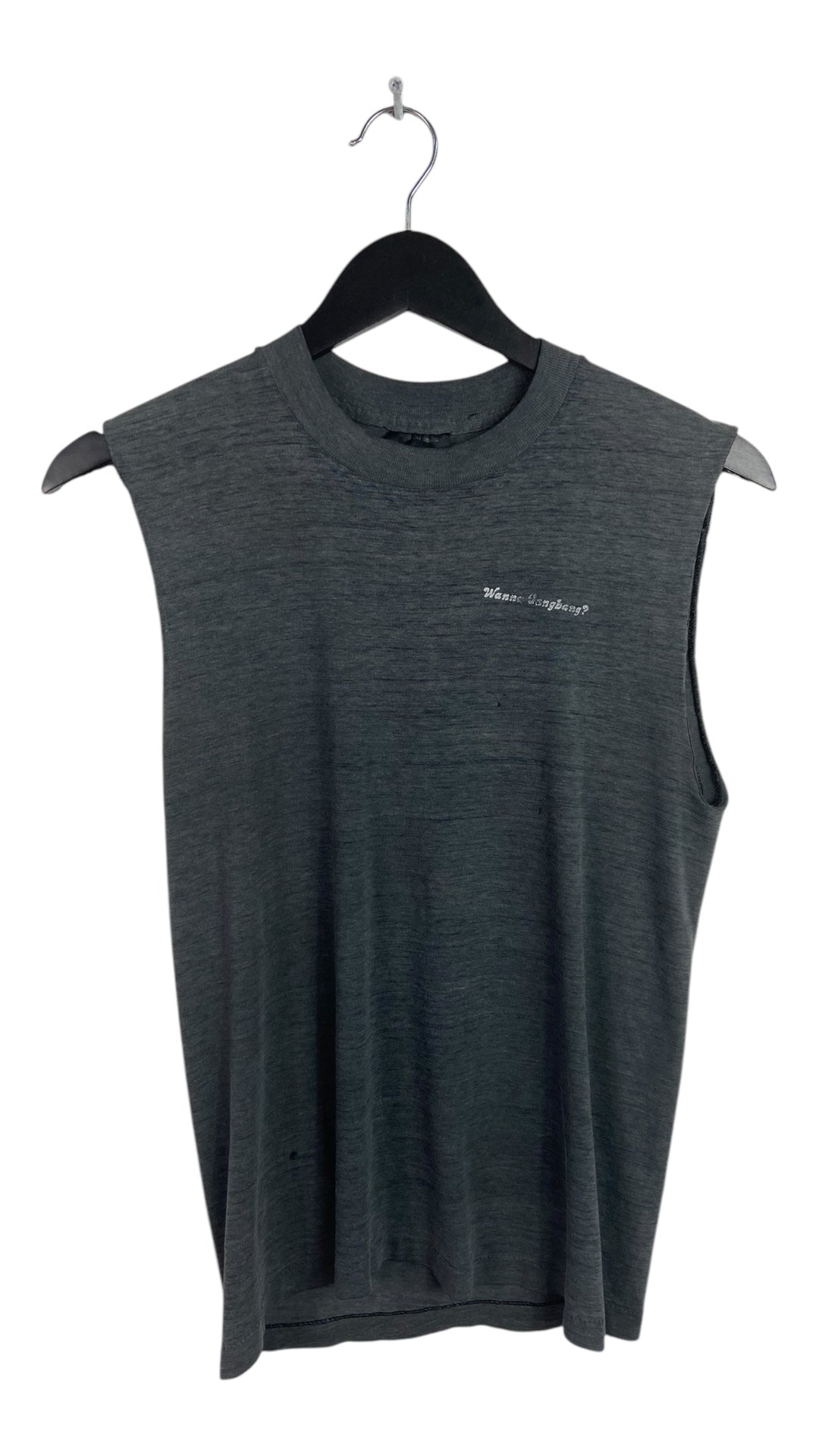 VTG "Wanna Gangbang?" Cutoff Tee Sz XS