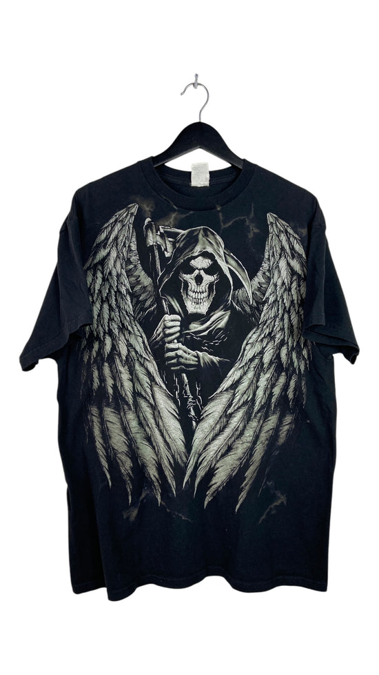Y2K Affliction Skull Reaper Tee Sz XL