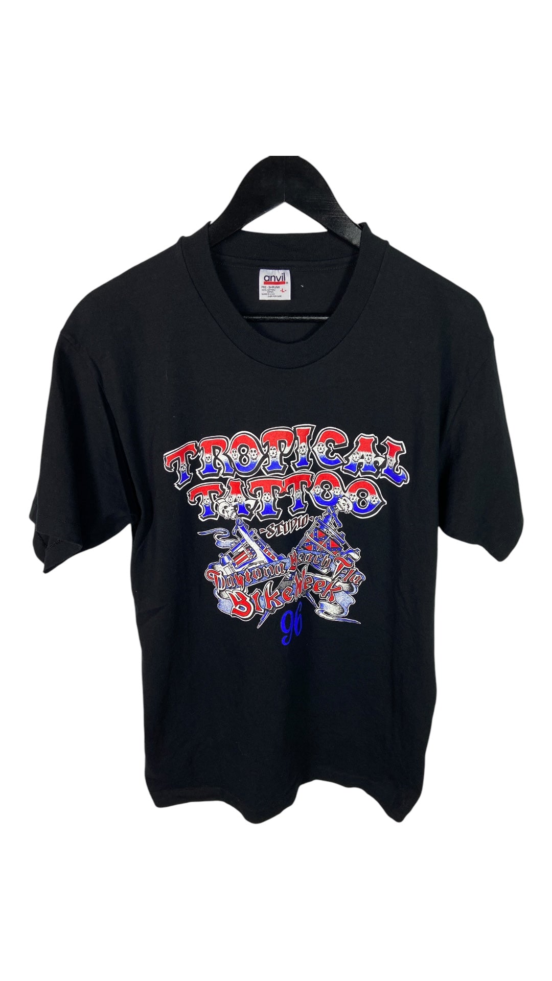 VTG 1996 Tropical Tattoo Studio Daytona Tee Sz Large