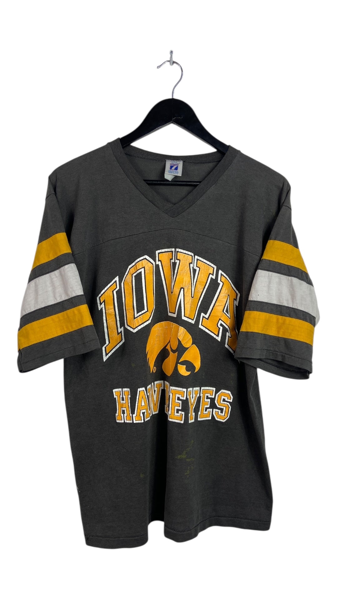 VTG Iowa Hawkeyes Jersey Tee Sz L