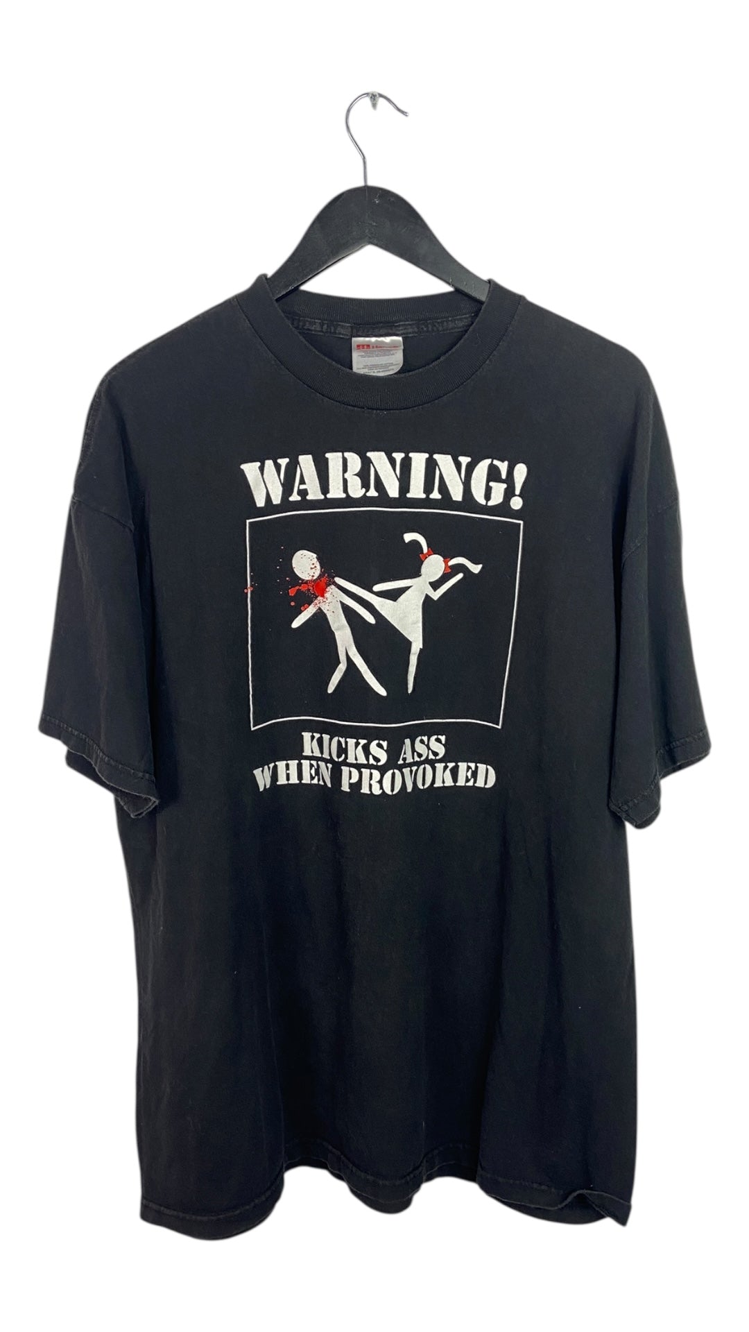 VTG 'Kicks Ass When Provoked' Tee sz L/XL