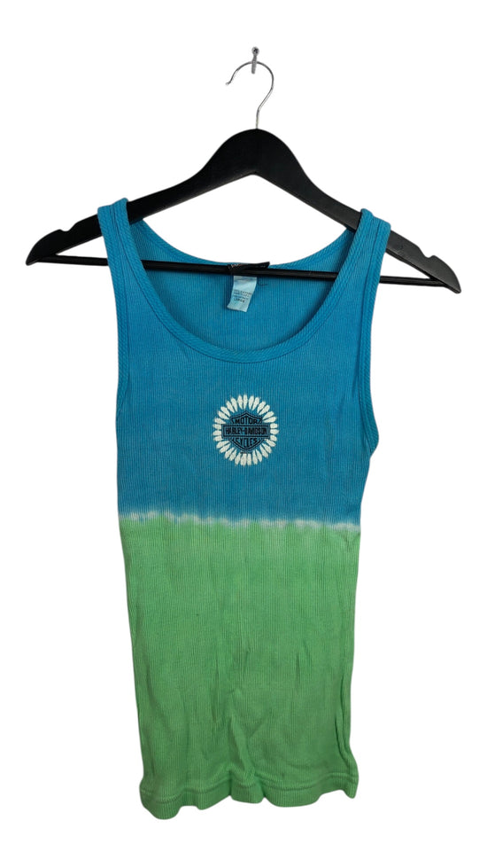 VTG Harley Davidson Tye Dye Tank Top Sz Womens L