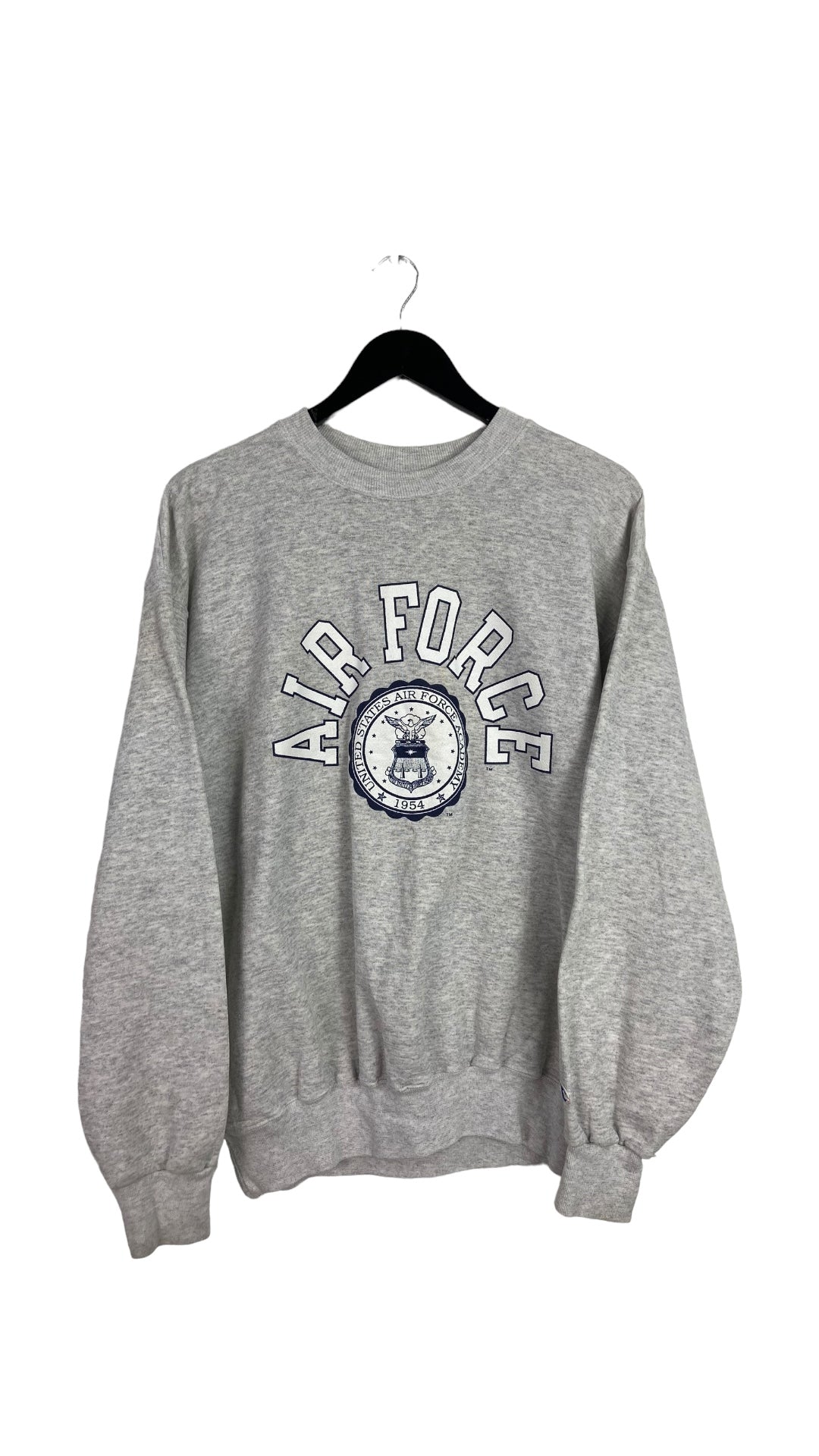 VTG Champion Air Force Gray Crewneck Sz L