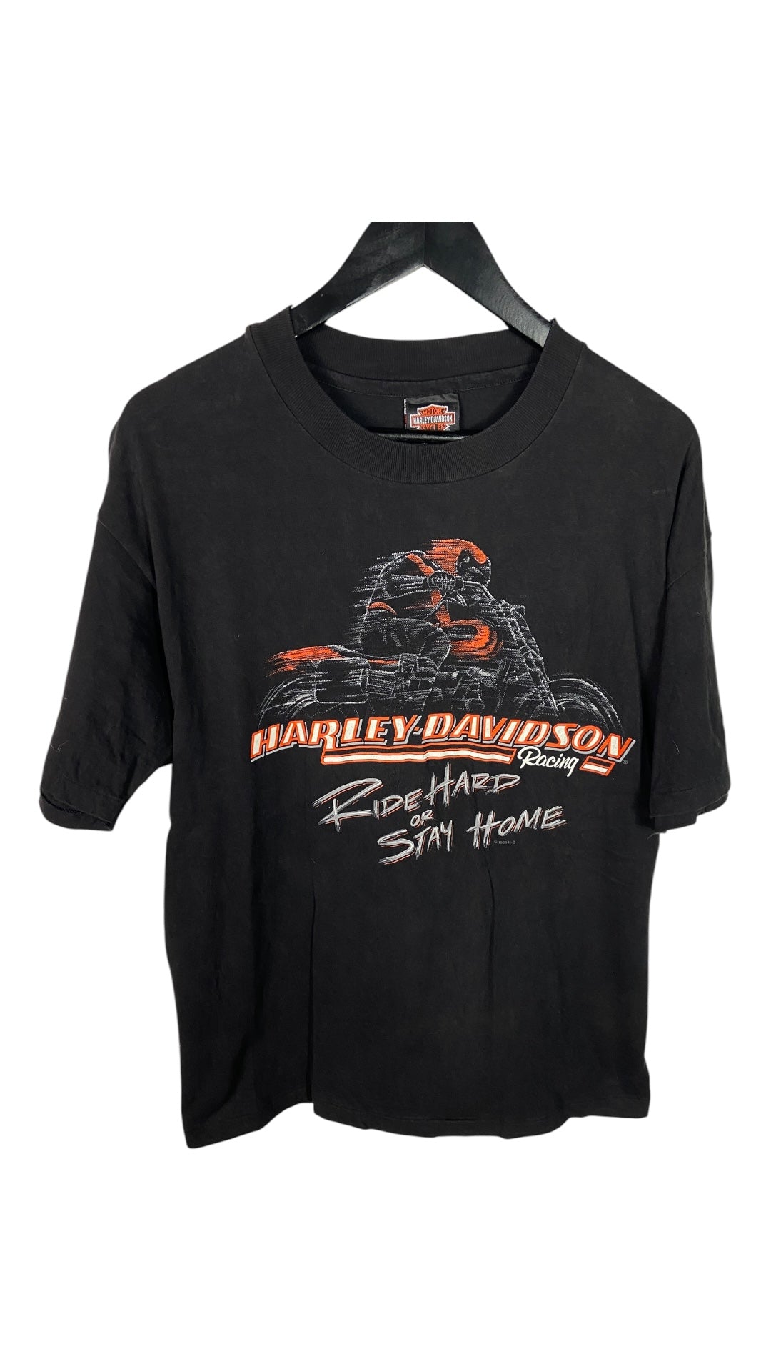 VTG Harley Davidson Racing Ride Hard Tee Sz Large