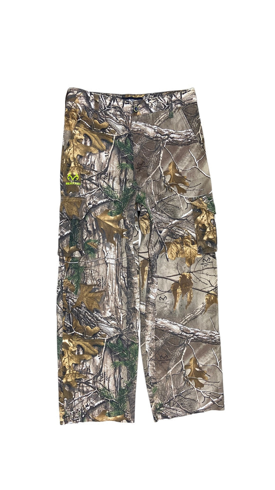 Camo Realtree Cargo Straight Leg Cutoff Pants Sz 30x28