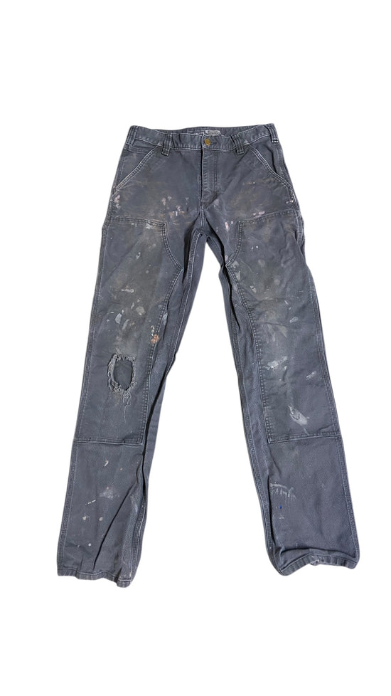 Thrashed Grey Carhartt Double Knee Pants Sz 32x32