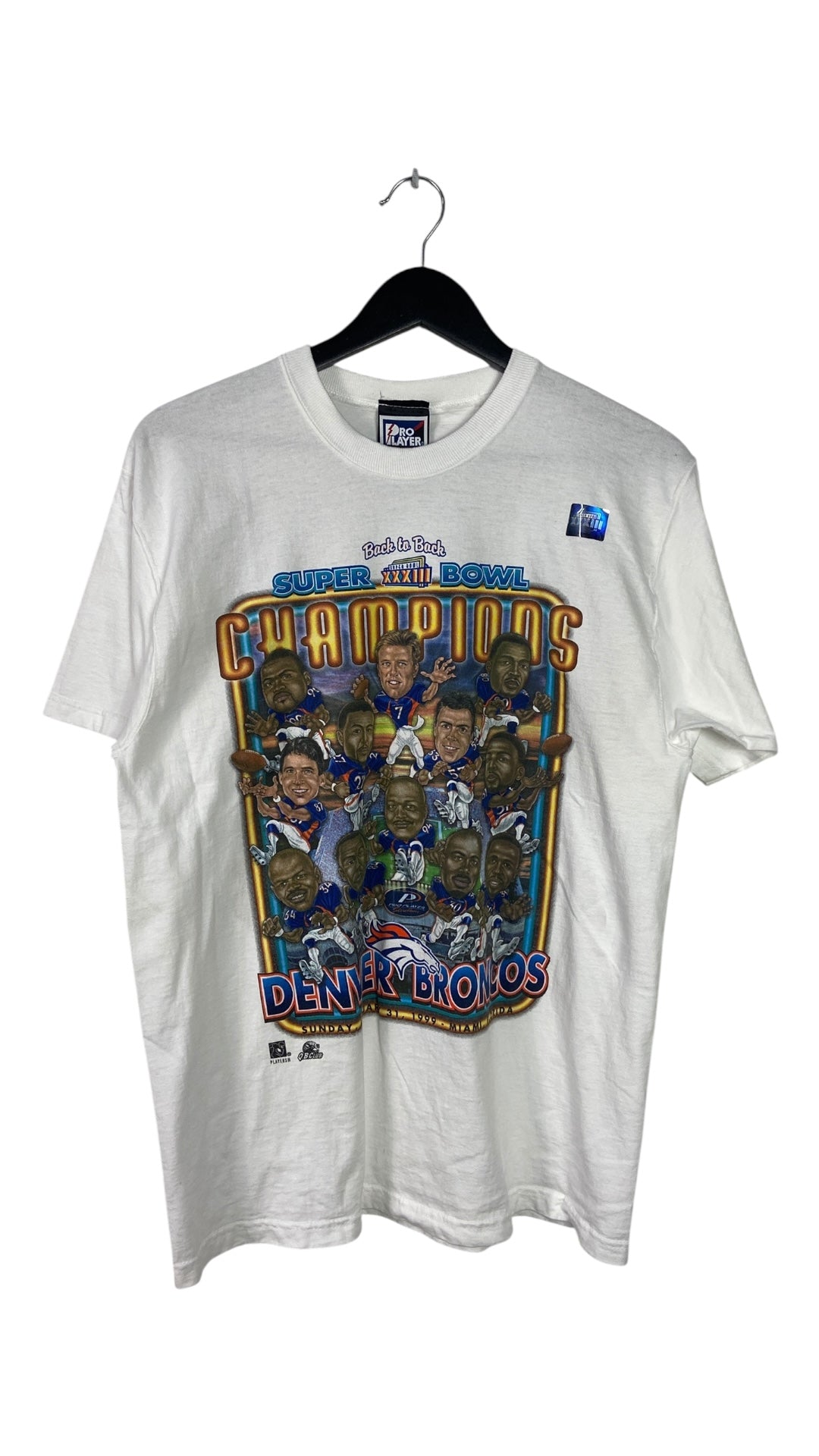 VTG Denver Broncos 1999 Super Bowl Champions Tee Sz M