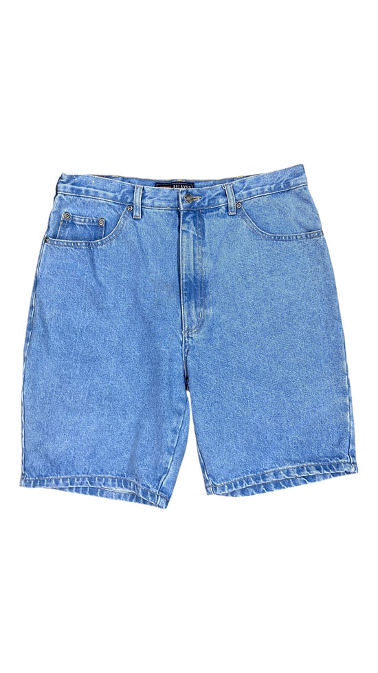 VTG Route 66 Relaxed Fit Light Wash Denim Shorts Sz 34