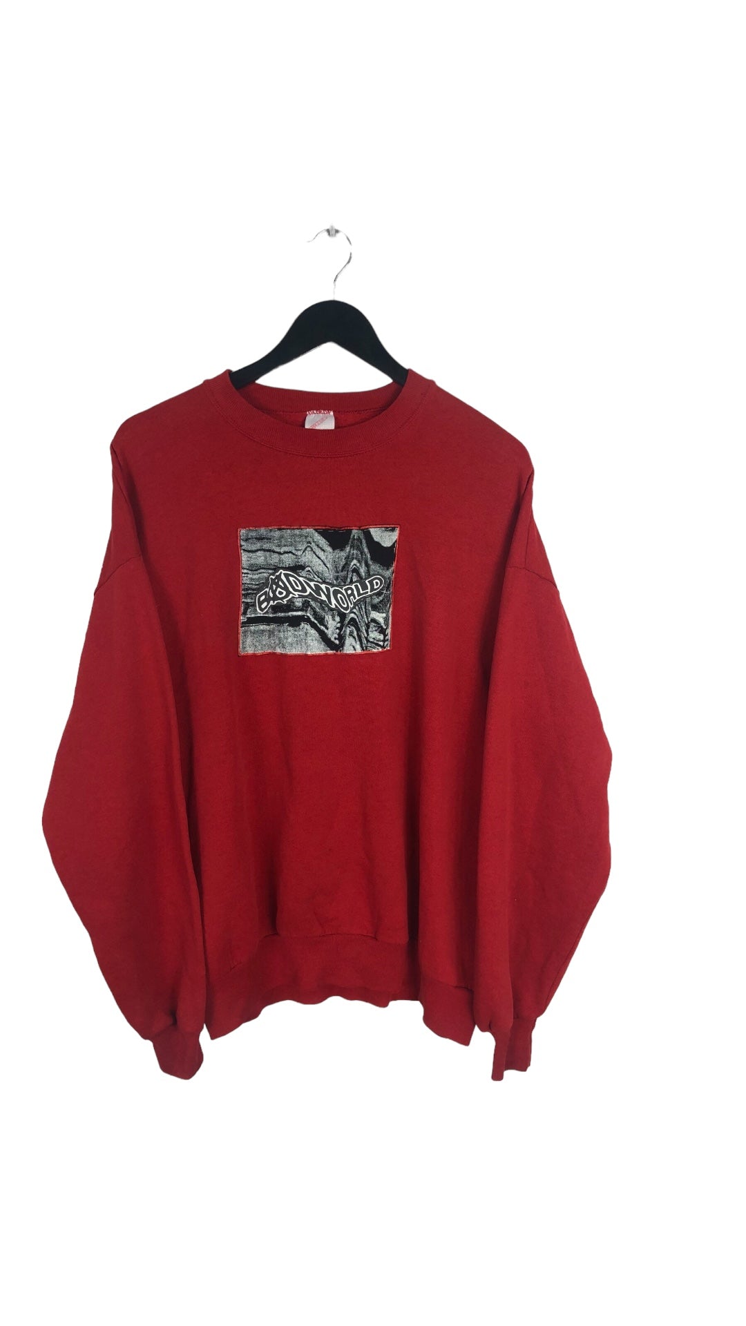 VTG Reworked Bandworldanarchy Red Crewneck Sz XL