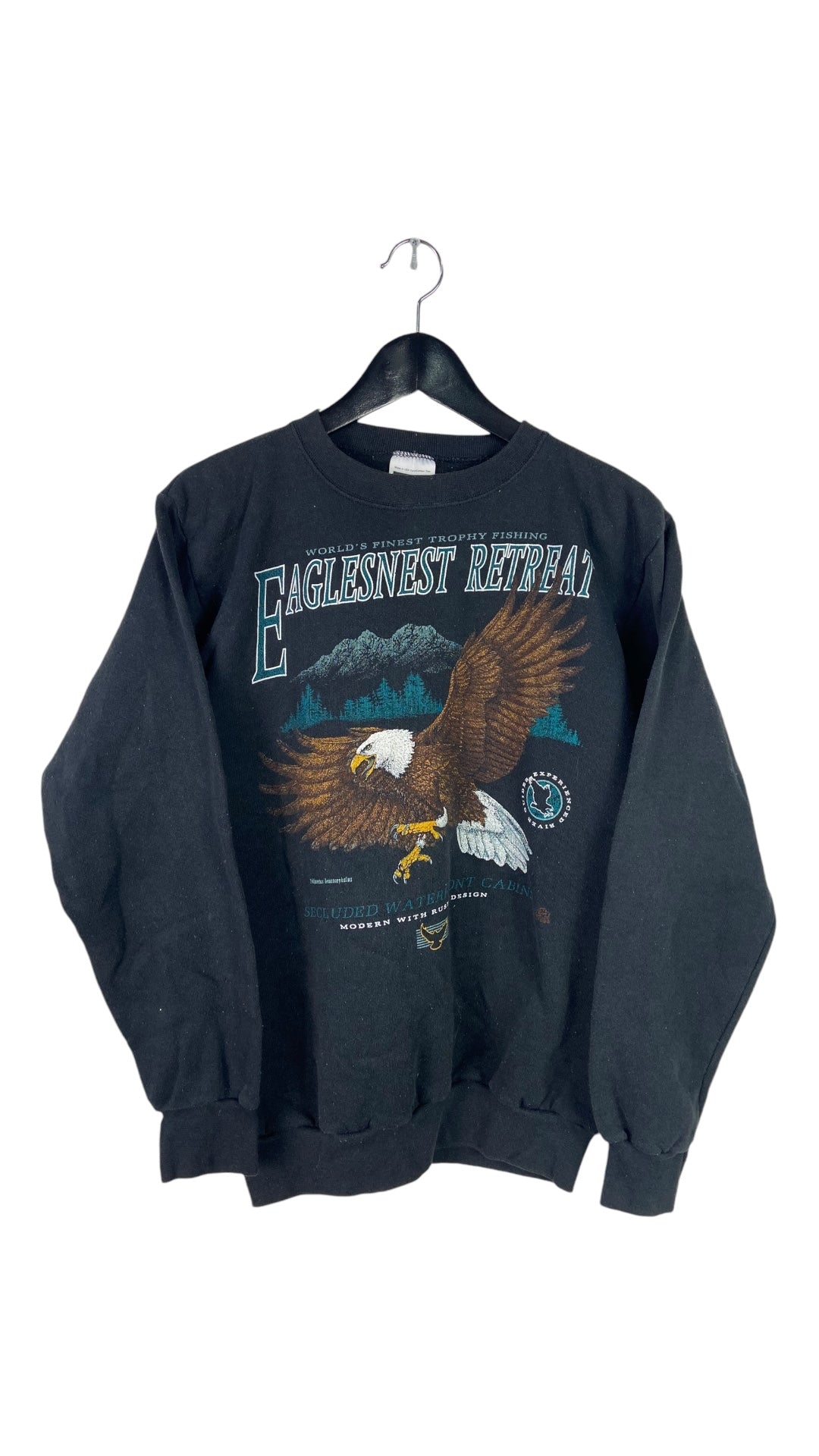 VTG Fishing Eaglesnest Retreat Sweatshirt Sz M