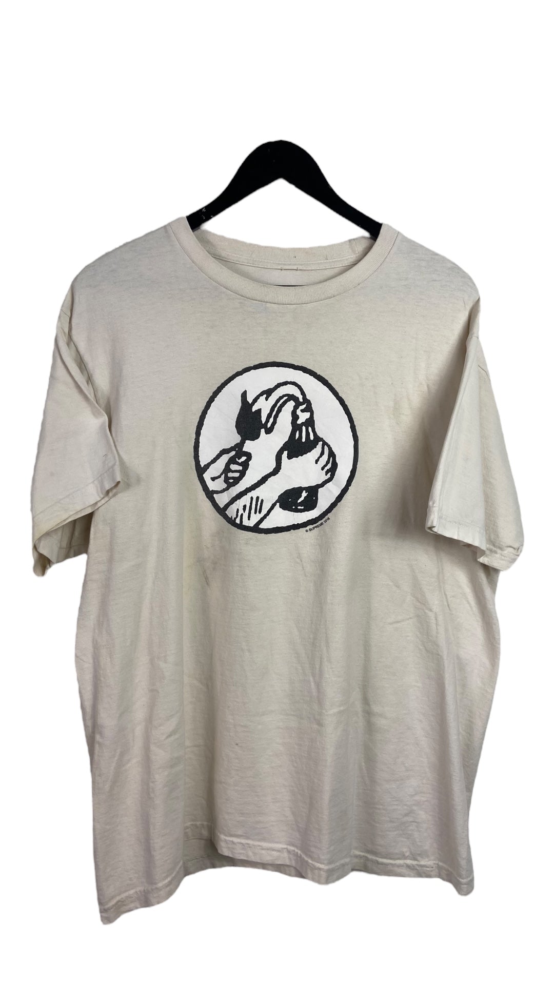 Preowned 2018 Supreme Molotov Cocktail Tee Sz L