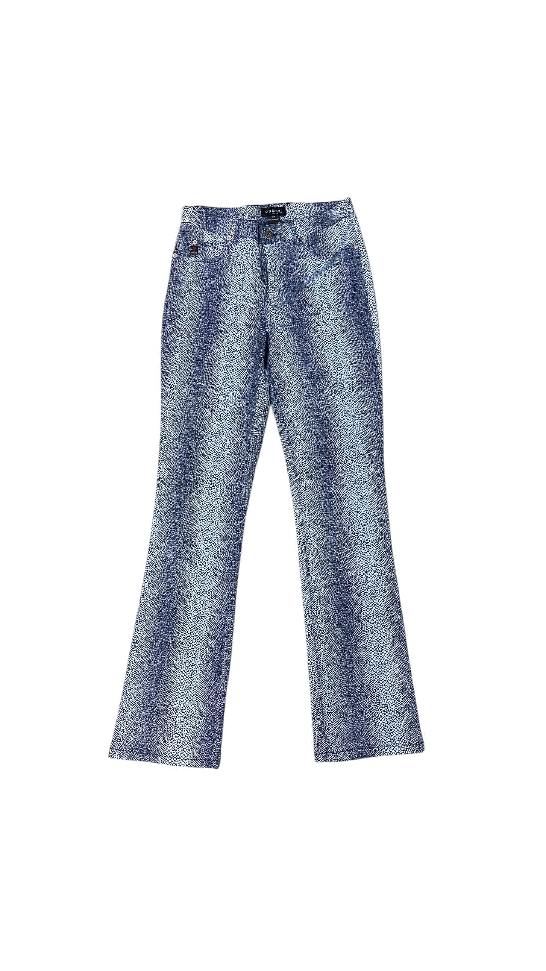 Y2K Guess Snakeskin Effect Jeans Sz 28x32