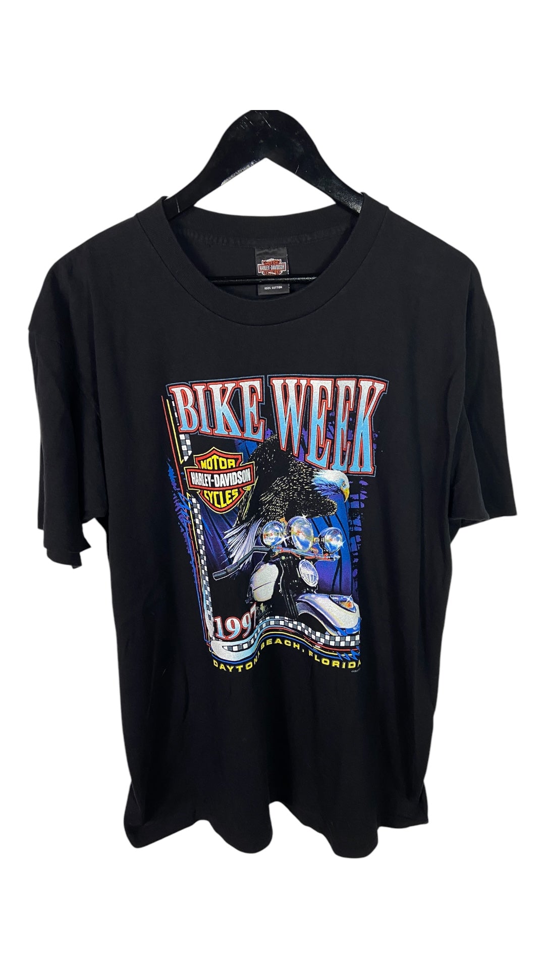 VTG 1997 Harley Davidson Bike Week Eagle Riding Tee Sz Med