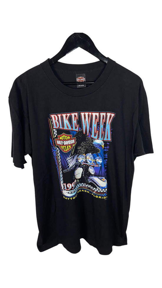 VTG 1997 Harley Davidson Bike Week Eagle Riding Tee Sz Med